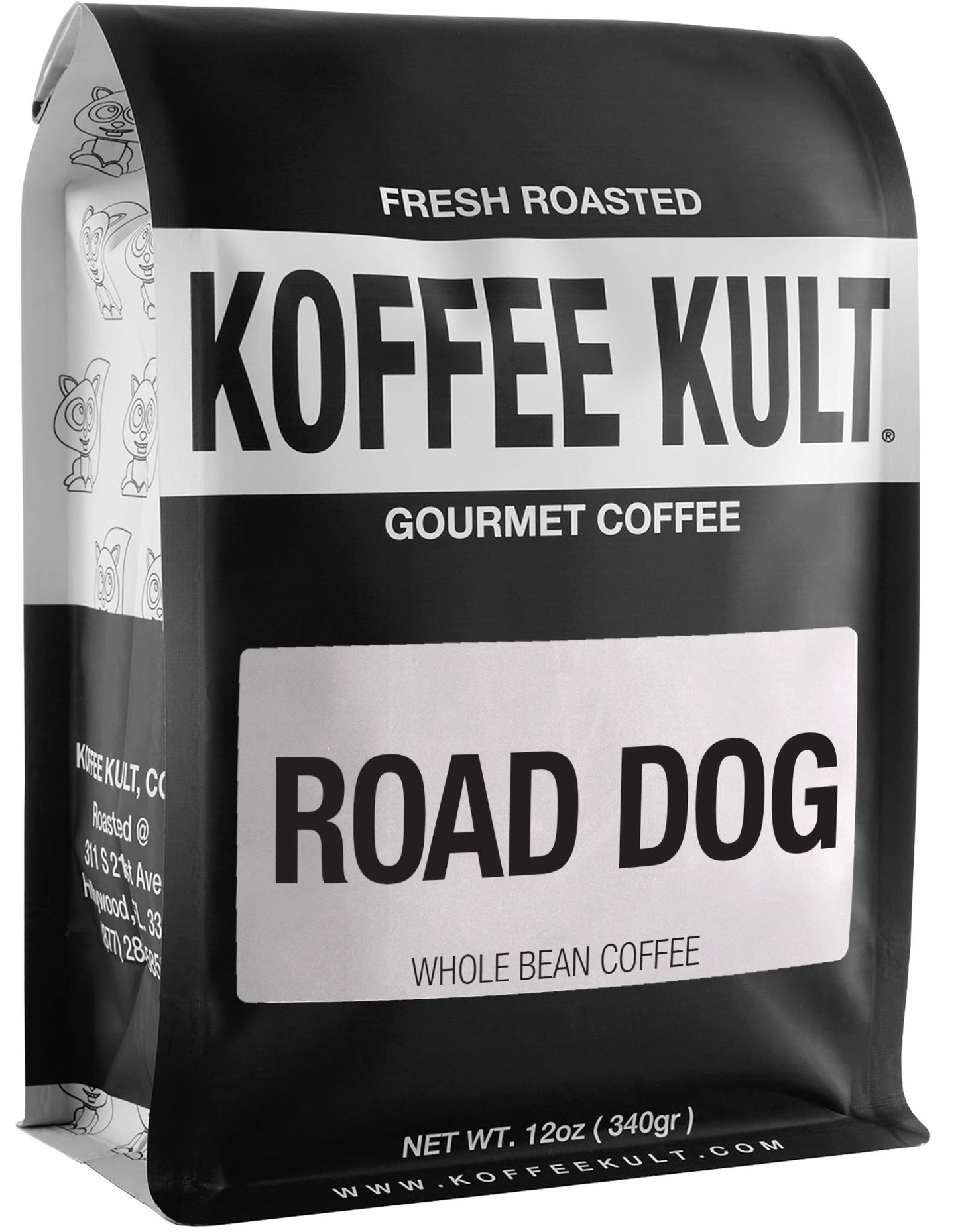 Koffee Kult Road Dog Dark Roast Coffee Beans (Whole Bean  12Oz)