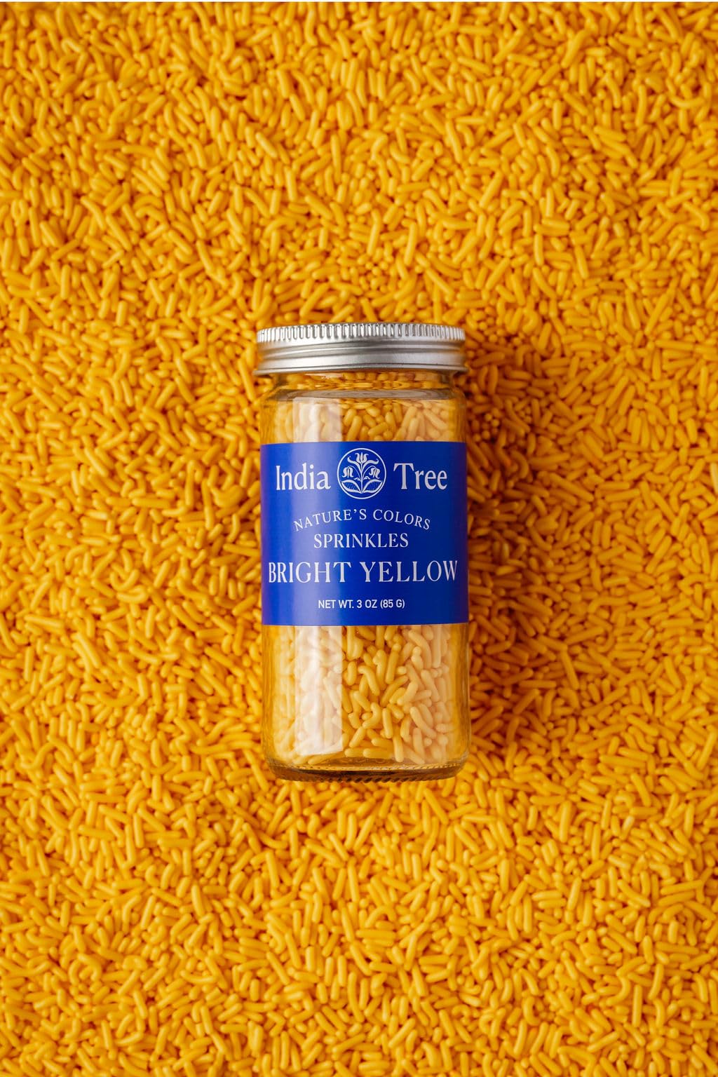 India Tree Nature'S Colors Bright Yellow Sprinkles 3 Oz | Natural, Vegan, Non-Gmo, Top 9 Allergen-Free