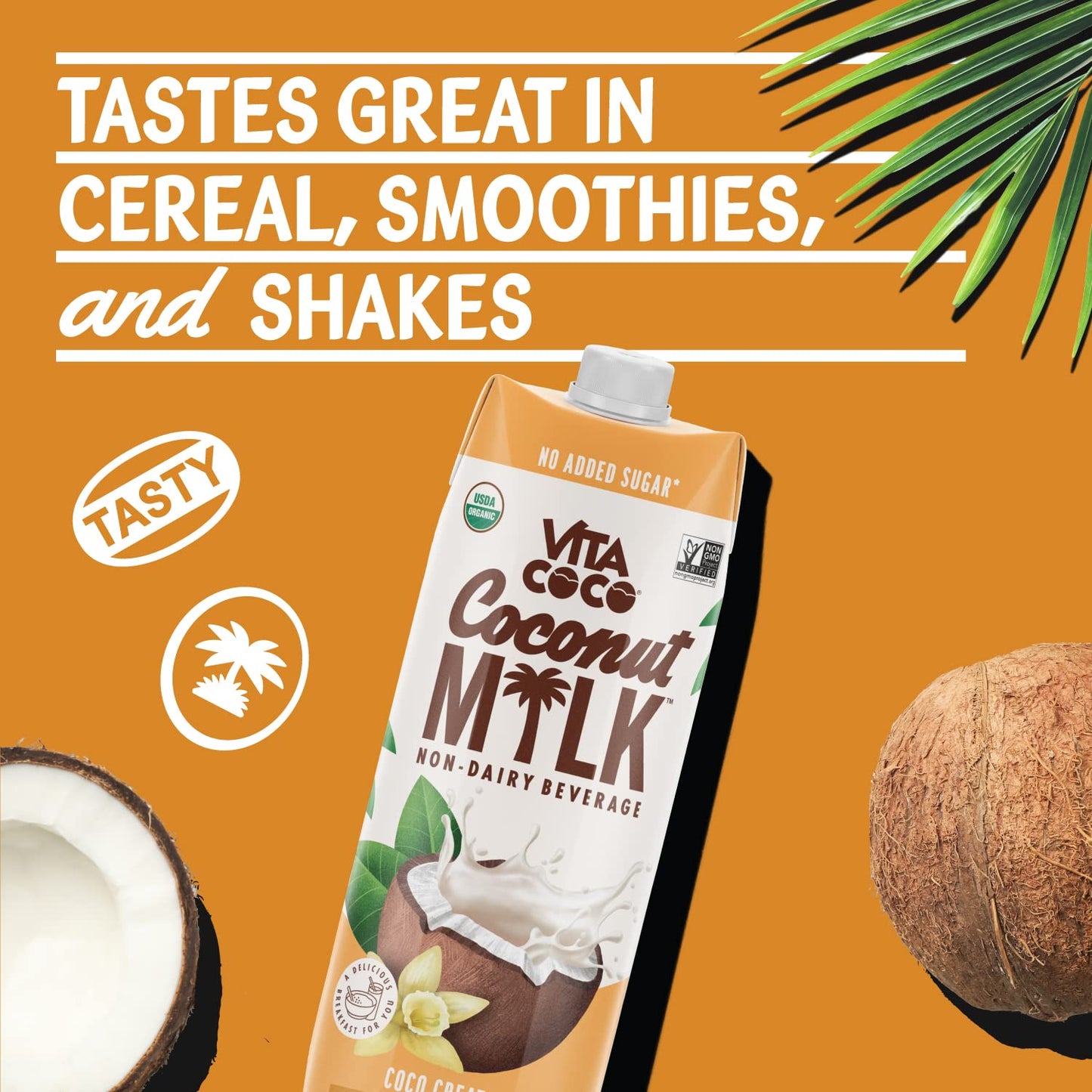 Vita Coco Vanilla Organic Coconut Milk, Plant Based, Dairy Free Milk Alternative - Gluten Free, Soy Free, and Unsweetened - Perf