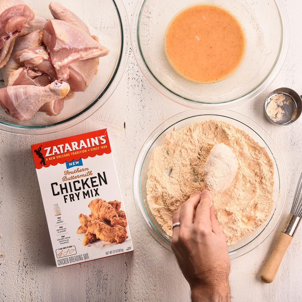 Zatarain s Southern Buttermilk Chicken Fry Mix, 9 oz (Pack of 8)