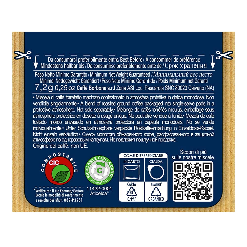 Caff    Borbone Ese Espresso Pods - New 100% Organic Packaging - Made In Italy (Miscela Blu, 150 Pods)