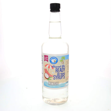 Hypothermias Shaved Ice & Snow Cone Syrup - Quart (32 Fl. Oz) - Coconut - Made With Non-Gmo 100% Pure Cane Sugar, No Corn Syrup