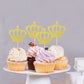 Ercadio 24 Pack Crown Cupcake Toppers Gold Glitter Prince Royal Crown Cupcake Picks King Crown Cupcake Decors For Prince Theme Baby Shower Party Decoration Supplies