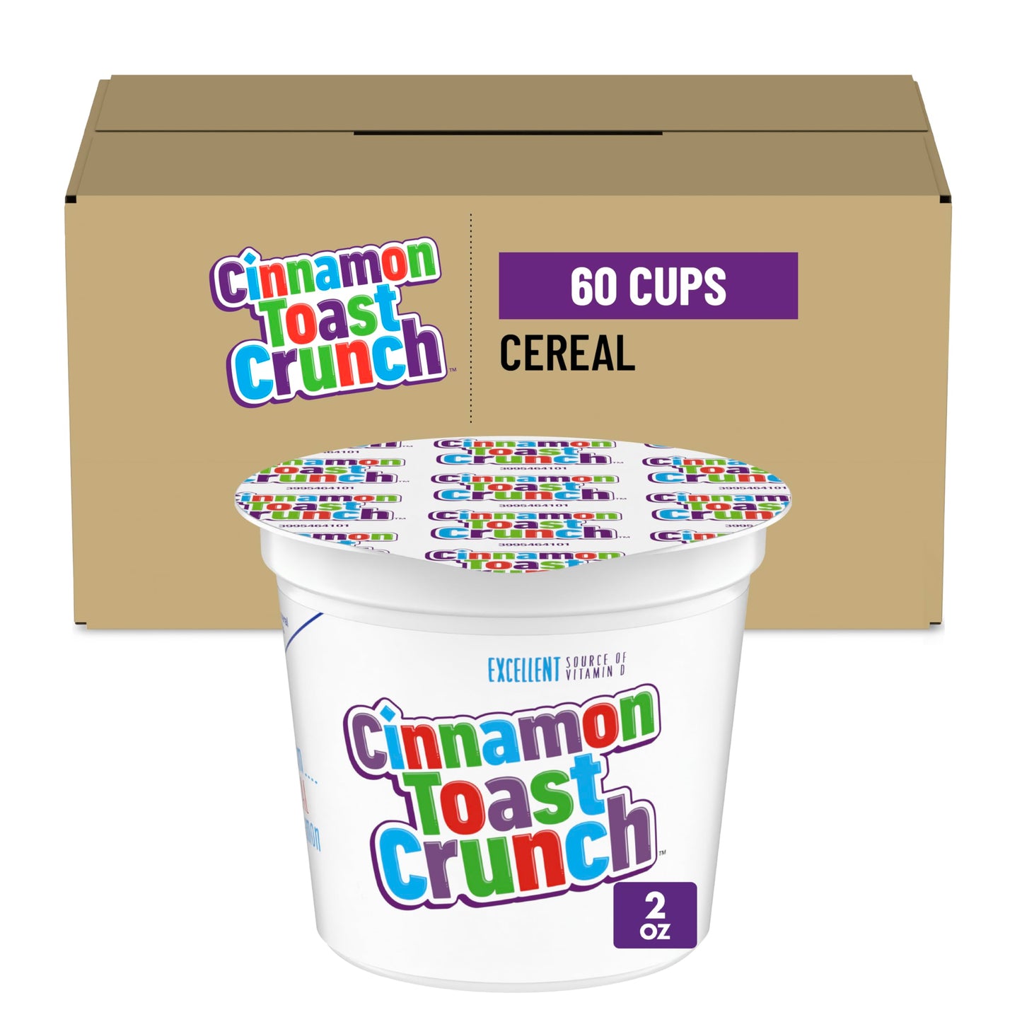 Cinnamon Toast Crunch Cup Cereal, 2 Oz (Pack of 60)