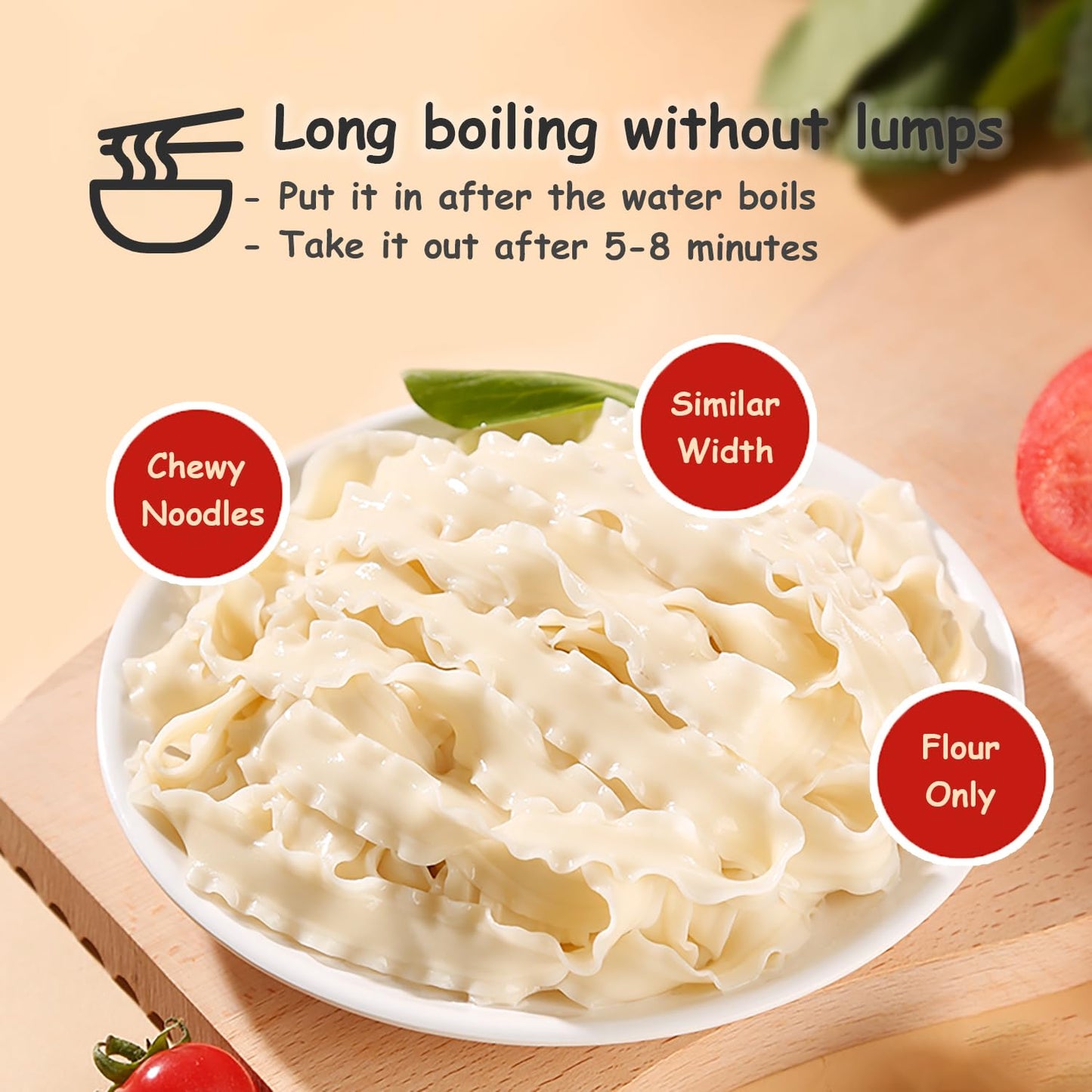 KachiKachi cutting too Cut Noodles - Wavy, Dry, 500g/17.6oz, Chinese Style, Flat, Wide, Squiggly, 9.4 x 11