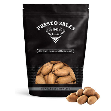 Pecans  Flavorful In Shell  Unshelled Fresh  Easy To Break  Healthy Snack  Dietetic  Vegan  Calcium  Packed In A Resealable Pouch Bag Of 1 Lb. (16 Oz.) By Presto Sales Llc