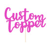 Personalized Cake Topper Birthday Cake Toppers 11 Colours Wedding Cake Topper With Any Text Numbers Double Sided Glitter Cake Decoration For Anniversary Baby Shower(Pink)