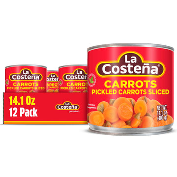 La Costea Sliced Pickled Carrots with Pickled Jalapenos - Sliced Carrots with Jalapeno Peppers - Mexican Food, Taco Toppings & S