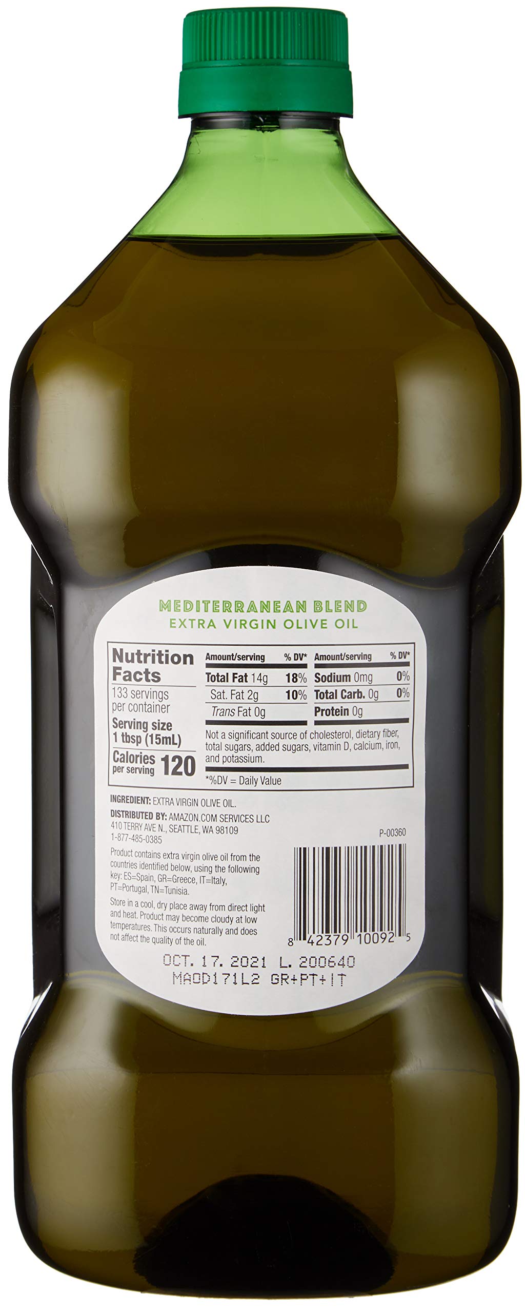 large online retailer Fresh Mediterranean Blend Extra Virgin Olive Oil, 67.6 Ounce, Model 5003, 2QT 3.6 Fl Oz