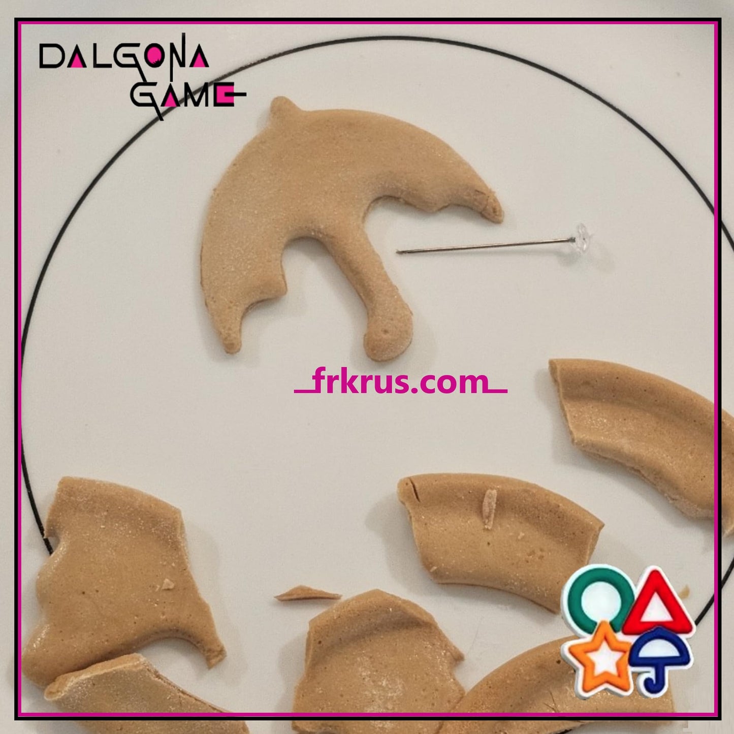 Bbop-Gi Korean Street Kids' Sugar Cookie - Symbol Clear Challenge [ Bbop-Gi] K-Drama S. Suvivel Game - Umbrella (3, Umbrella)