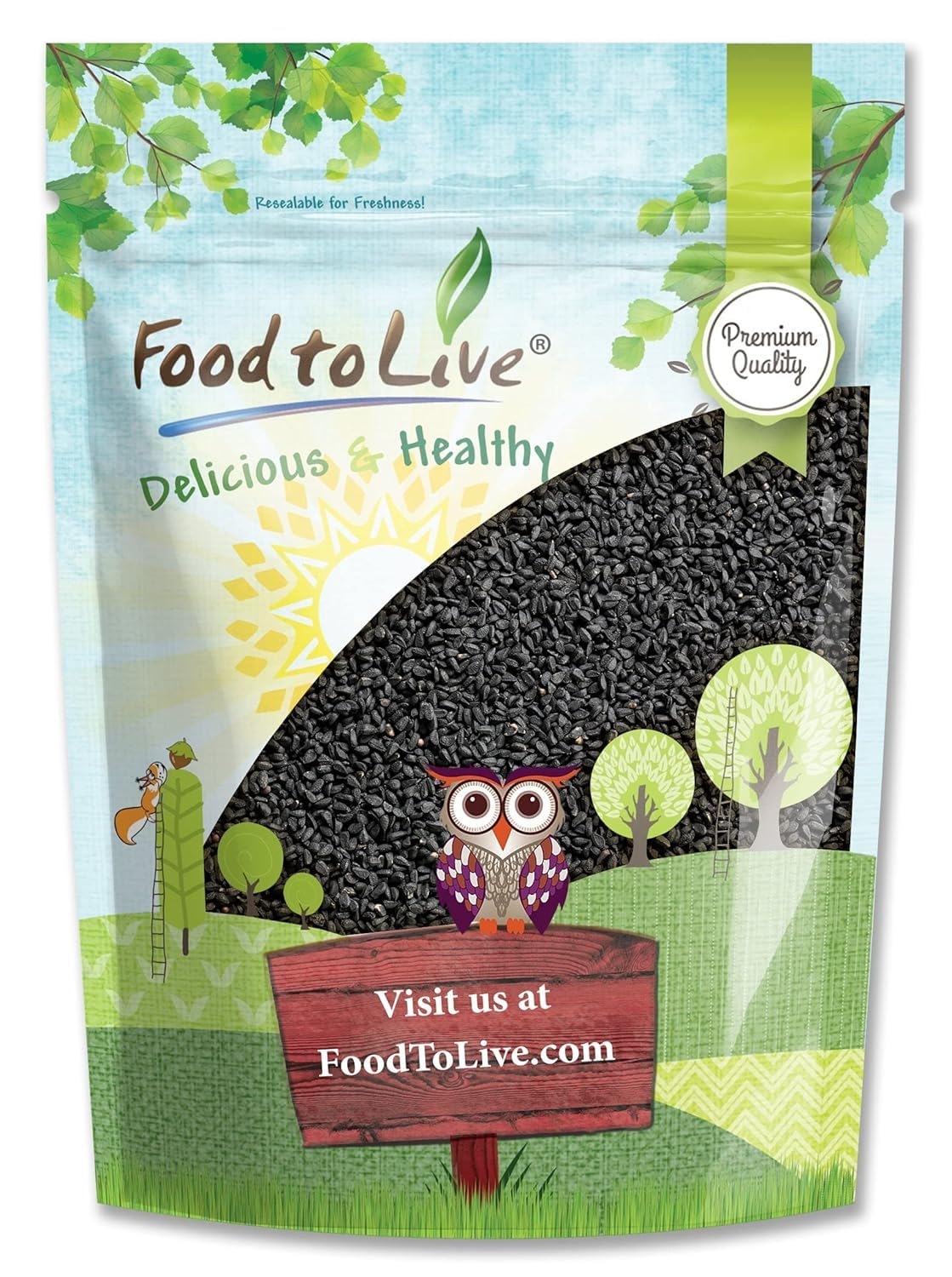 Food To Live - Black Cumin Seeds, 2 Pounds – Whole Raw Seeds, Bulk Spice, Vegan. High In Iron, Calcium And Magnesium. Pairs Well With Vegetables
