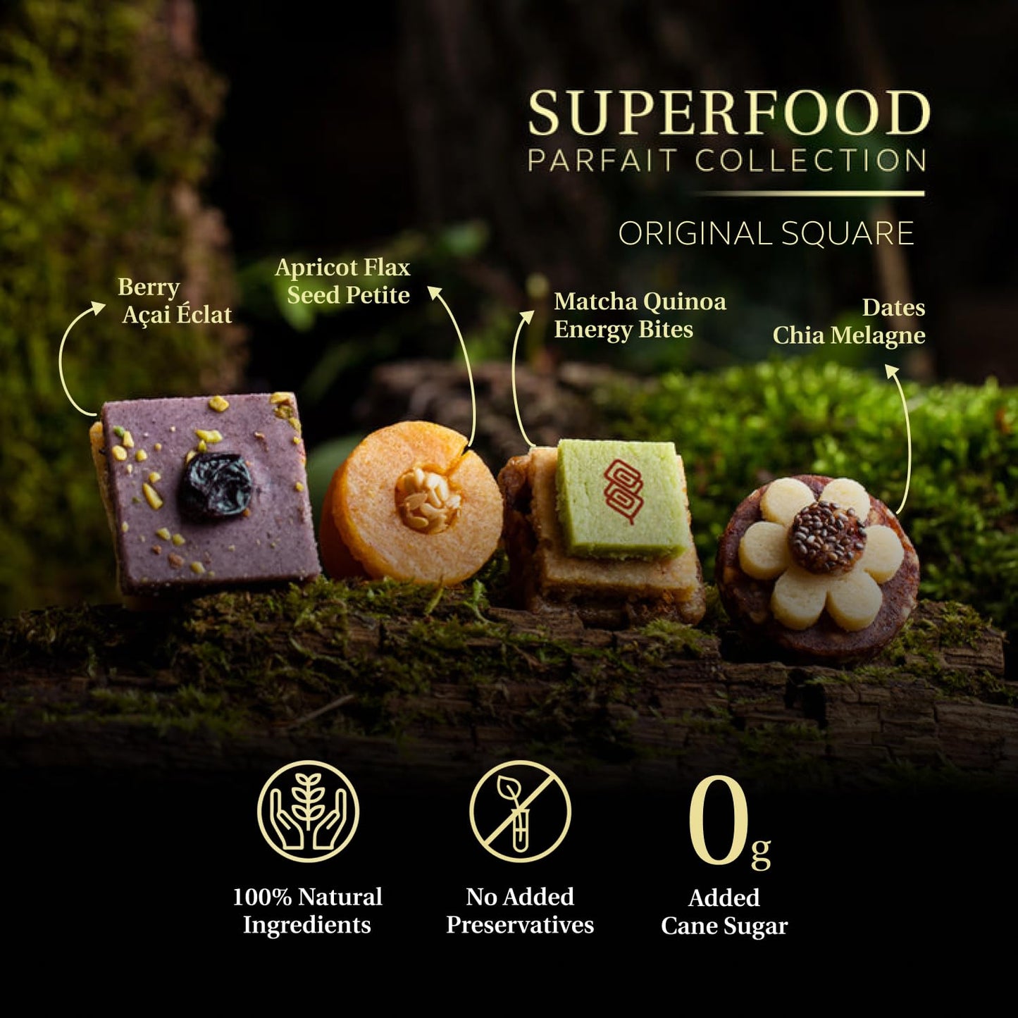 LAUMIÈRE GOURMET FRUITS Superfood Parfait Collection - Dried Fruit Gift Basket - 16 Pcs - Gluten Free - Vegan - Green