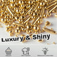 Huebeaty 6-in-1 Metallic Gold Dragees Sprinkles for Cake Decorating, 180g, Gold