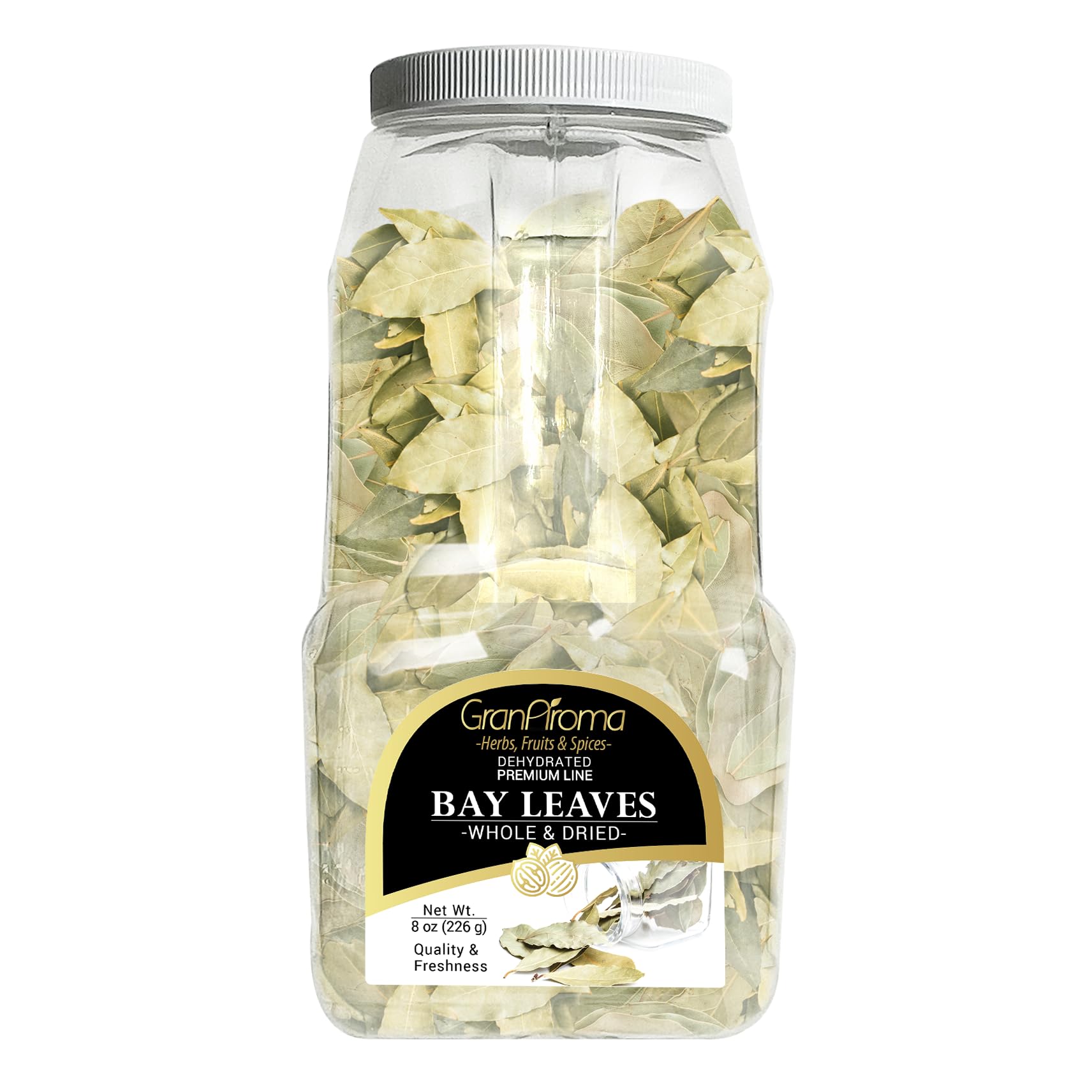 GranAroma Bay Leaves, 8 oz, Herbal Flavor, Stews & Curries, Versatile Ingredient
