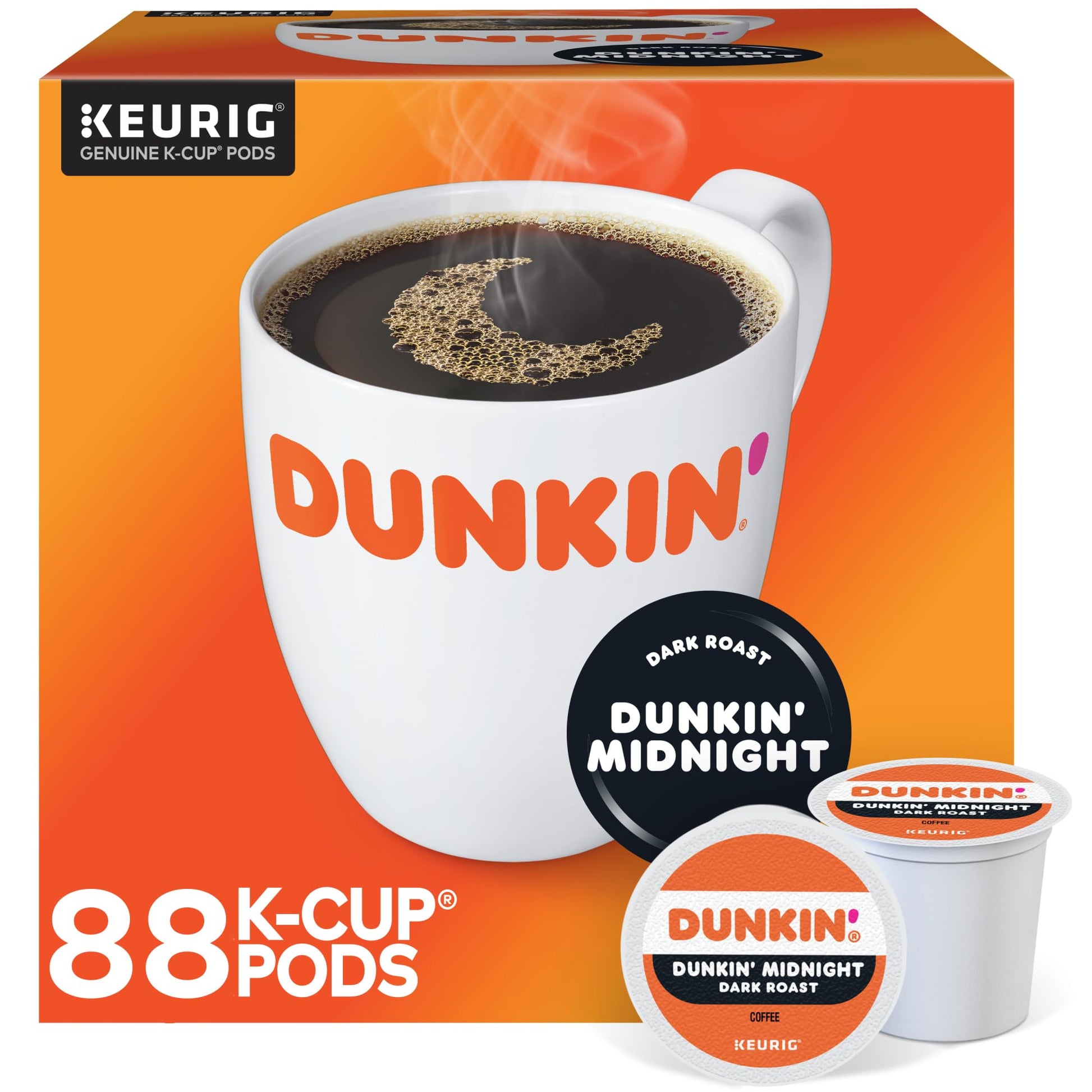 Dunkin Donuts Single-Serve Coffee K-Cup® Dark Roast 4 Count (Pack of 22)