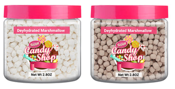 Candy Shop Premium Mini Dehydrated Marshmallows Bits (Pack Of 2, Variety)