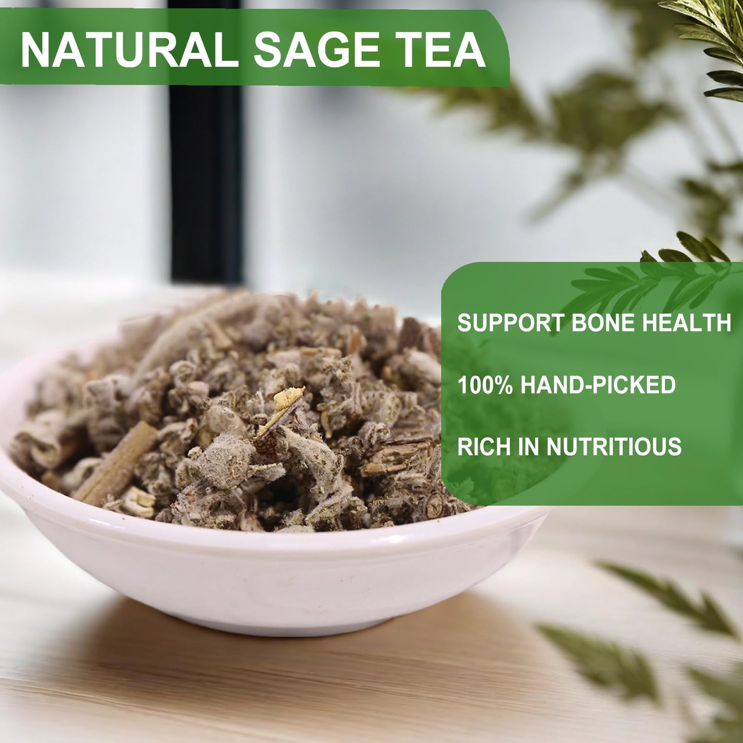 Jarteela Sage Tea Bags - Natural Salvia Officinalis - Caffeine-free Herbal Tea - 54 Count