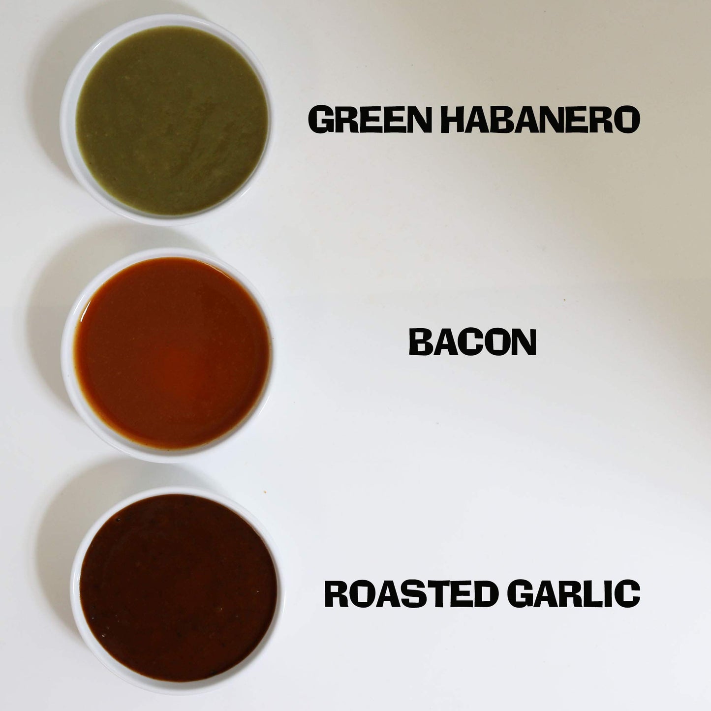 WHOOP ASS Premium Bacon Hot Sauce Gift Set - Green Habanero & Roasted Garlic - 5.6 oz (Pack of 3)