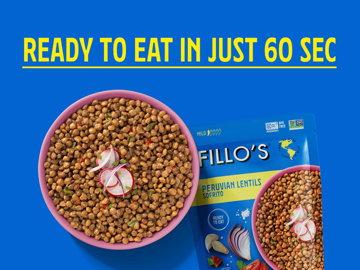 Fillo s Ready to Eat Beans Variety Pack | Black Beans, Lentils, & Pink Beans | Gluten-Free, Preservative-Free, Microwavable Mea