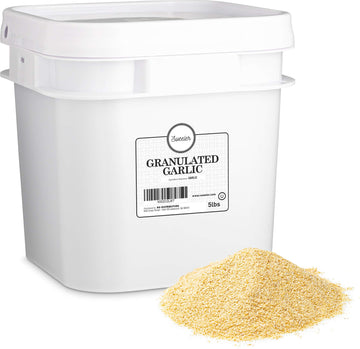 Sweeler, Bulk Granulated Garlic, Value Large Bucket Size for Food Service & Home Use, 5lbs