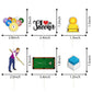 Mefeng Snooker Theme Cupcake Toppers,Billiards,Club,Medals,Table, I Love Snooker Sign, Funny Kit Ball Games Cupcake Toppers, Spo