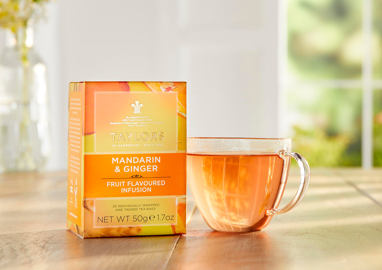 Taylors of Harrogate Mandarin & Ginger Infusion Tea, 20 Teabags, Model 5026GL, Pack of 1