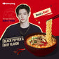 MEP Black Pepper and Beef Flavor, Instant Korean Ramen noodles, Spicy Ramyeon Noodle Soup [4.23 OZ (120g) x 4 Bags]