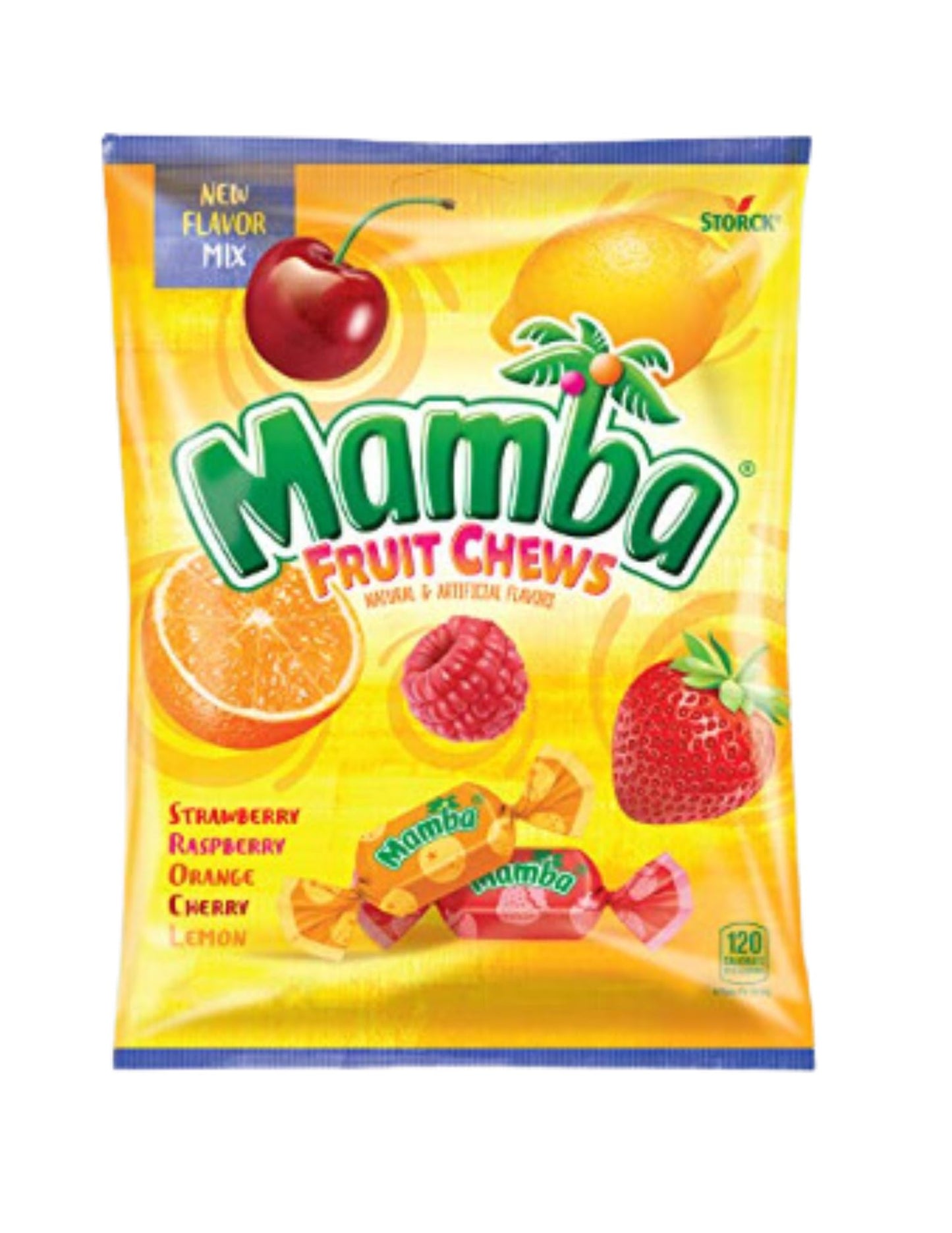 Mamba Fruit Chews Candy - Classic Great Flavors, Chewy, Individually Wrapped And Fresh! 3.52Oz Bags - 4 Packaged By Leathnu Foun