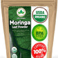 U.S. Wellness Naturals Moringa Powder 100% Organic Oleifera Leaf 1LB - Pure Leaf, Resealable Bag
