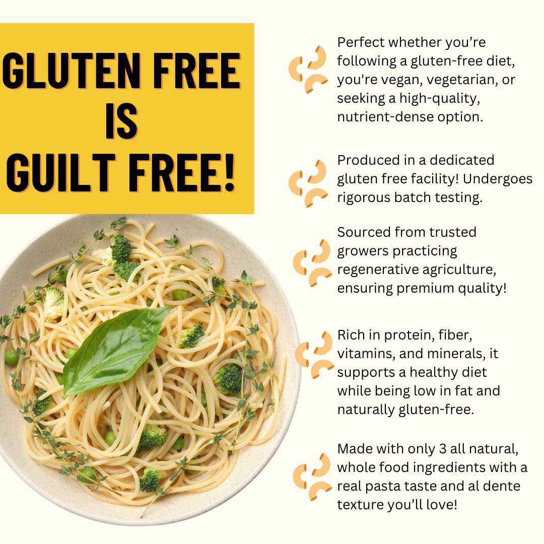 Mountain High Organic Certified Organic Gluten Free Spaghetti Pasta, Case Of 4-5 Lb. Bags, Off White,1 Count(Pack Of 4)
