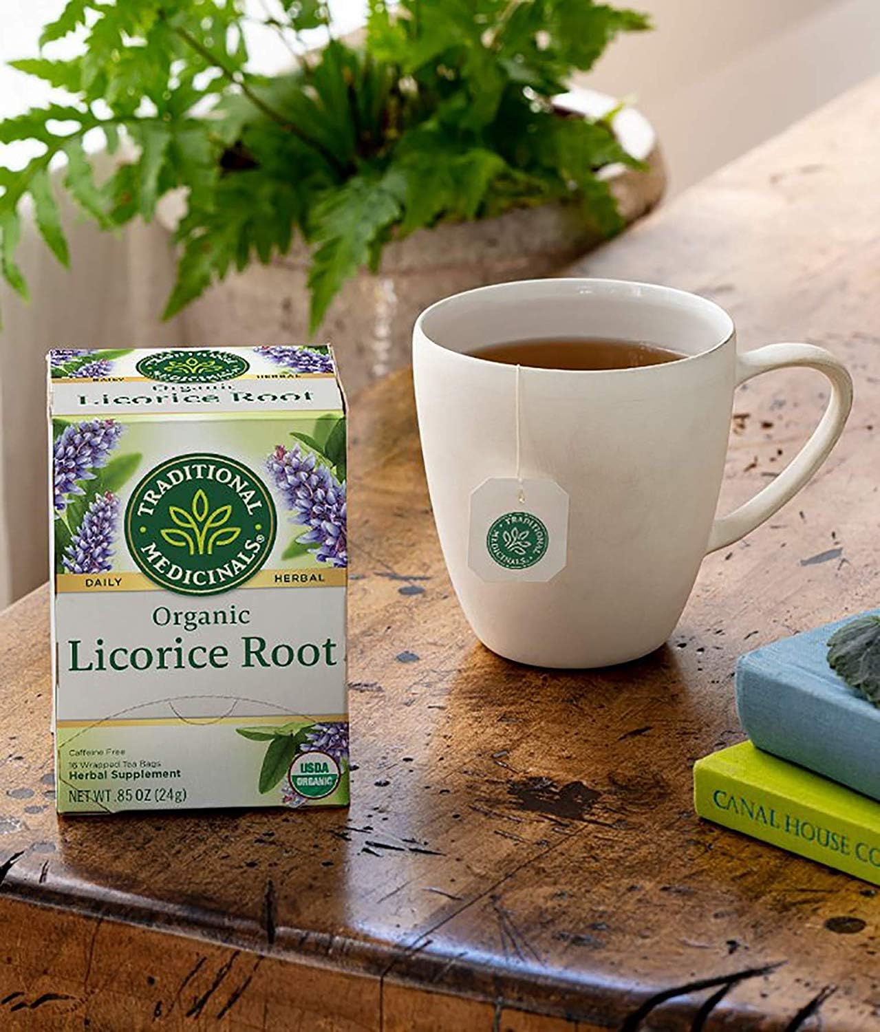 Traditional Medicinals Organic Licorice Roo Herbal Tea - 16 bags per pack - 6 packs per case.