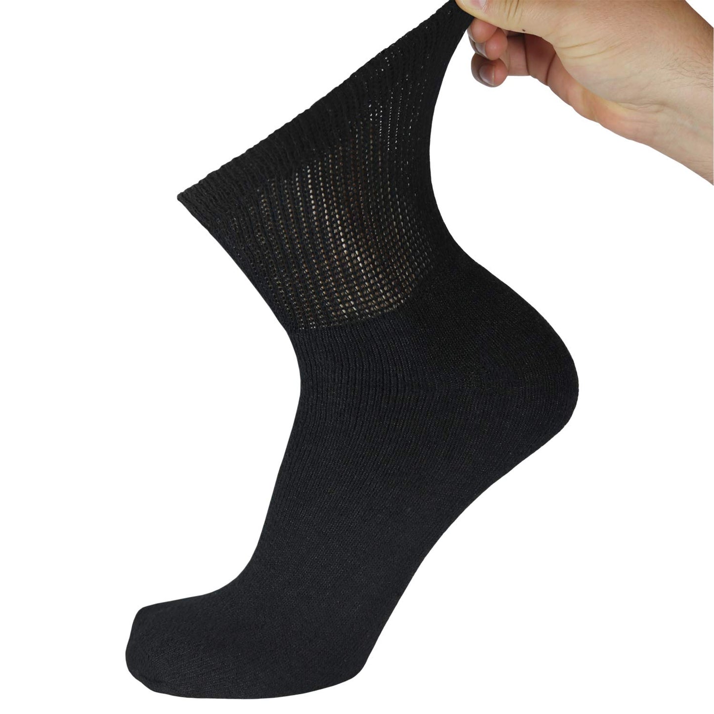 Big And Tall Diabetic Neuropathy Ankle Socks, King Size Mens Athletic Quarter Socks (Size: 13-16) (Gray, 6)