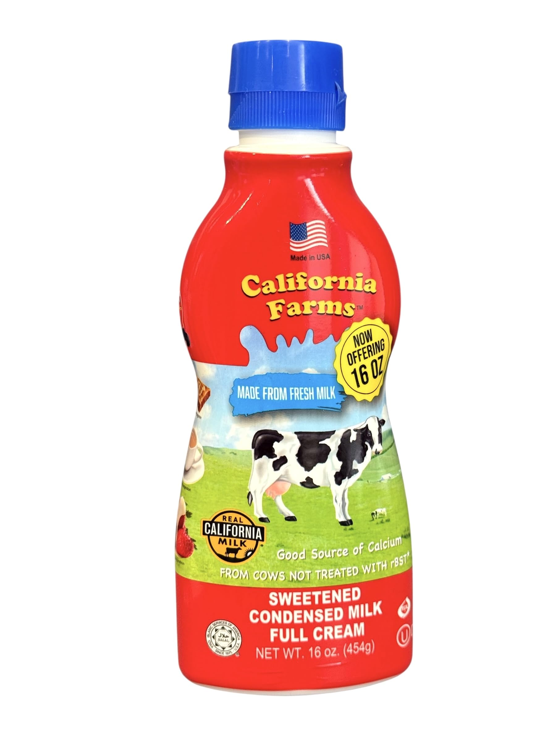 1 Pack - Full Cream Condensed Milk California Farms - Sua Dac Full Cream - 14 Oz per Bottle - Product of USA
