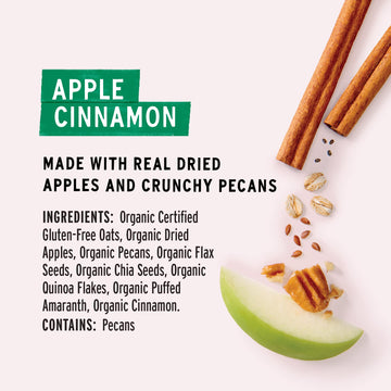 Purely Elizabeth Organic Superfood Oatmeal, Apple Cinnamon Pecan, No Added Sugar, Vegan Friendly, Usda Certified Organic, Gluten
