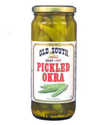 Old South Hot Pickled Okra 16 Oz Jar (2 Pack)