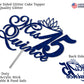 RokAPary Glitter Cake Topper for Quinceanera, Sturdy Double-Sided Acrylic, Blue, Model RCT171
