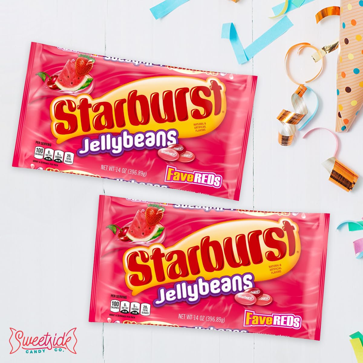 Favereds Jelly Beans Fruit Chews Candy For Kids And Party Favors - Starburstjelly Beans Fave Red Candies Watermelon, Cherry, And
