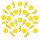 ZOFIA SWEET 32 Pack Lollipops, Yellow & White Twisty Swirl, Individually Wrapped, Vanilla Flavor, Bulk Party Favors, Model HLWQYT-N-YW