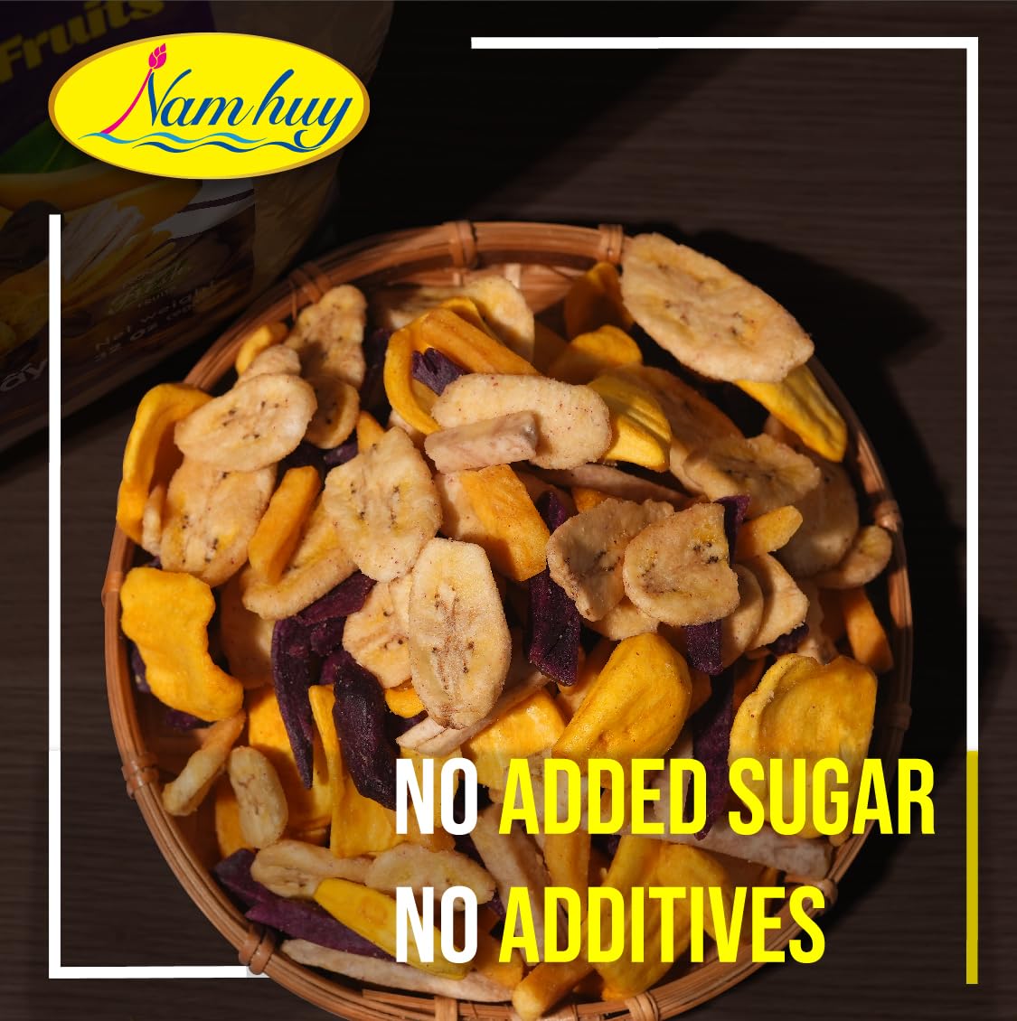 NAM HUY Dried Mixed Fruit Snacks, Vegan, No Added Sugar, 32 Oz