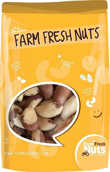 Freshly Roasted Brazil Nuts with Sea Salt (1 Lb.) - Super Crunchy - Roasted & Salted to Perfection in Small Batches for Added Fr