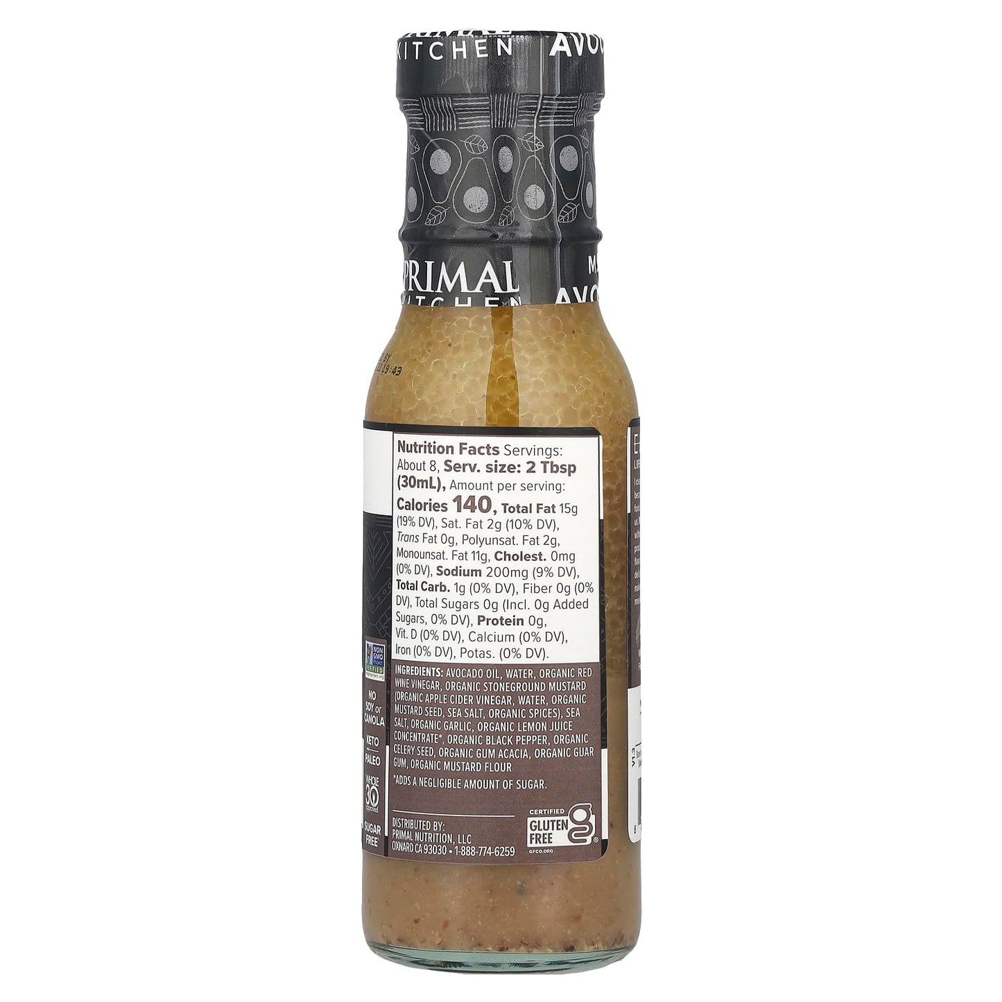 PRIMAL KITCHEN Oil & Vinegar Dressing, 8 FZ