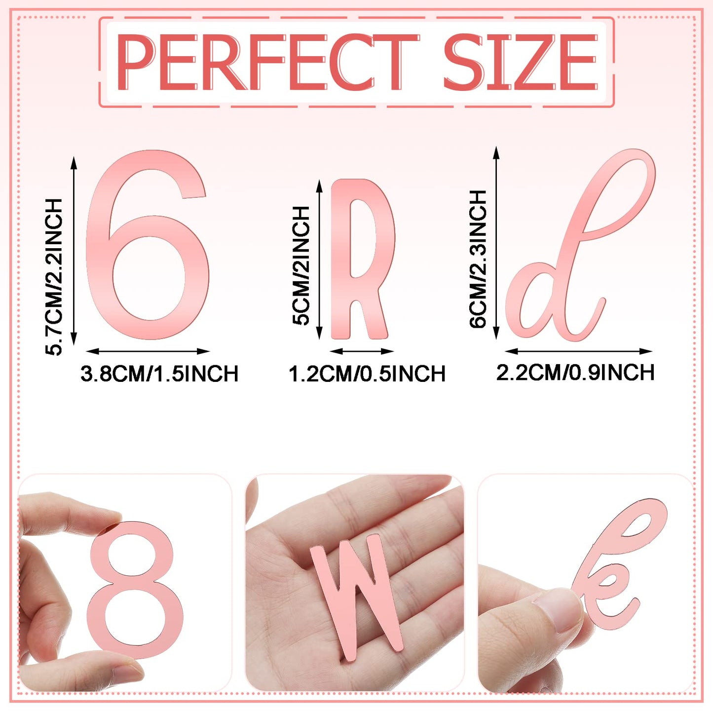 124 Pcs Acrylic Number Alphabet Cake Topper Diy Personalized Name Cupcake Toppers With A-Z Letter Custom Your Birthday Party Cak