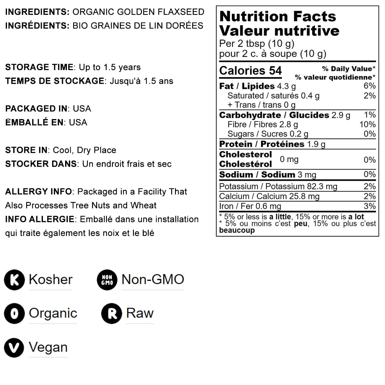 Food to Live Organic Flaxseed Meal, Cold-Milled, Non-GMO, 5 Pounds