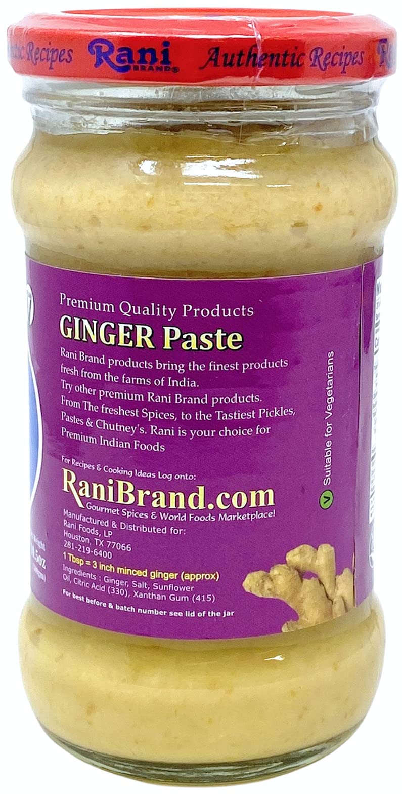 Rani Ginger Cooking Paste, Vegan, Gluten Free, Non-GMO, 10.5oz (300g) Glass Jar