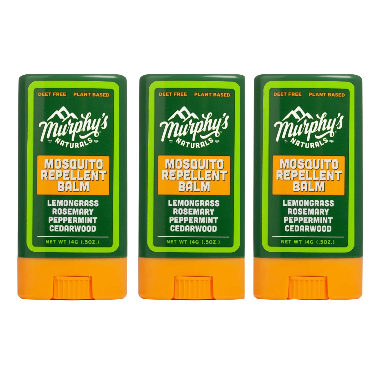 Murphy'S Naturals Mosquito Repellent Balm Stick  Plant Based, Natural Ingredients  Deet Free  Travel/Pocket Size  0.5 Oz  3 Pack
