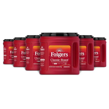 Folgers Classic Roast Medium Roast Ground Coffee, 25.9 Ounces (Pack Of 6)