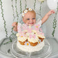YCTHUNFISH Cupcake Toppers, 24 Pack Glitter Pacifier & Bow, Paper, 2.3x4.5 inches, Pink, Baby Shower & Birthday Party Decorations