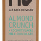 HU Organic Almond Crunch + Coconut Flakes in Milk Chocolate Bar, Gluten Free, No Refined Sugar, 2.1 Ounces (Pack Of 6)