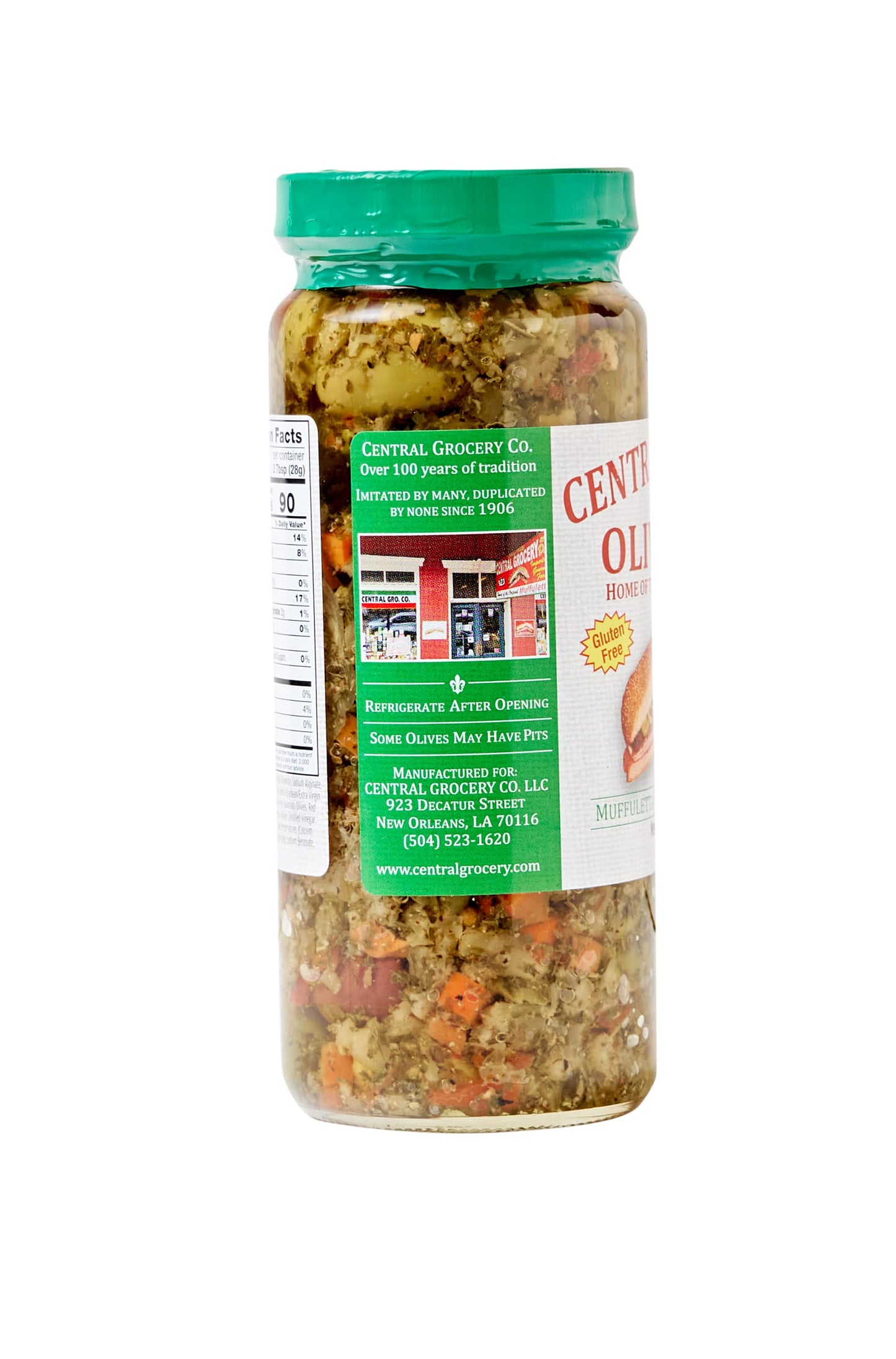 CENTRAL GROCERY Olive Salad - 16 oz - Ideal for Muffulettas, Sandwiches, and Salads