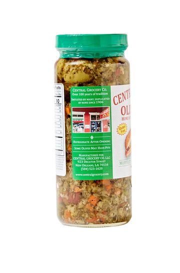 CENTRAL GROCERY Olive Salad - 16 oz - Ideal for Muffulettas, Sandwiches, and Salads